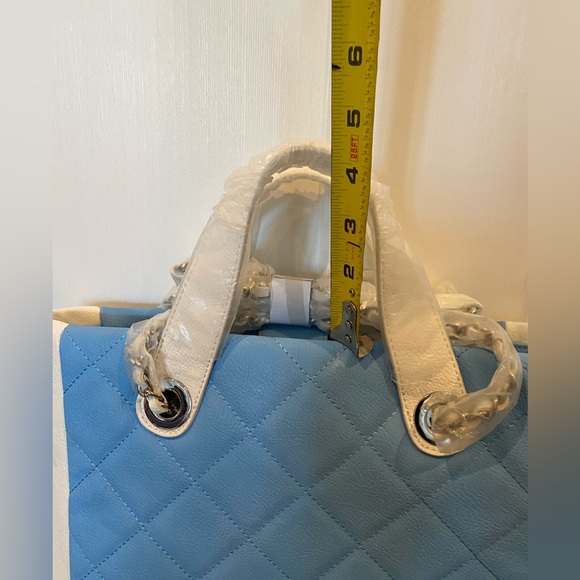 SCORE Kathi Travel Tote for Business, Work, or School Quilted Shoulder Bag NWT 🩵 - Picture 5 of 11
